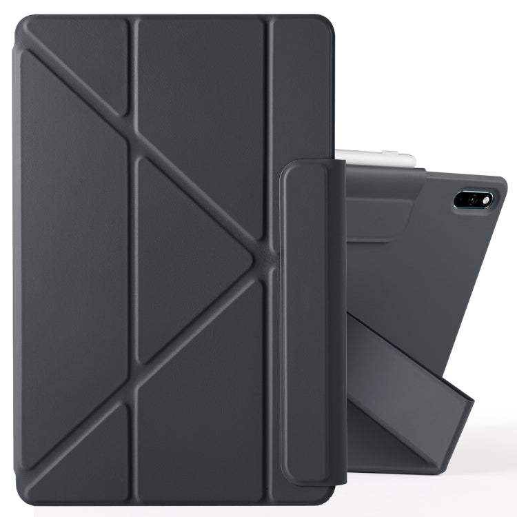 For Huawei MatePad 11 2021 Fixed Buckle Magnetic Deformation Leather Tablet Case(Black) - Huawei by PMC TechLife | Online Shopping South Africa | PMC TechLife | Buy Now Pay Later Mobicred
