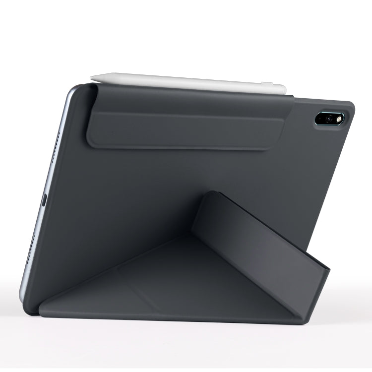 For Huawei MatePad 11 2021 Fixed Buckle Magnetic Deformation Leather Tablet Case(Black) - Huawei by PMC TechLife | Online Shopping South Africa | PMC TechLife | Buy Now Pay Later Mobicred