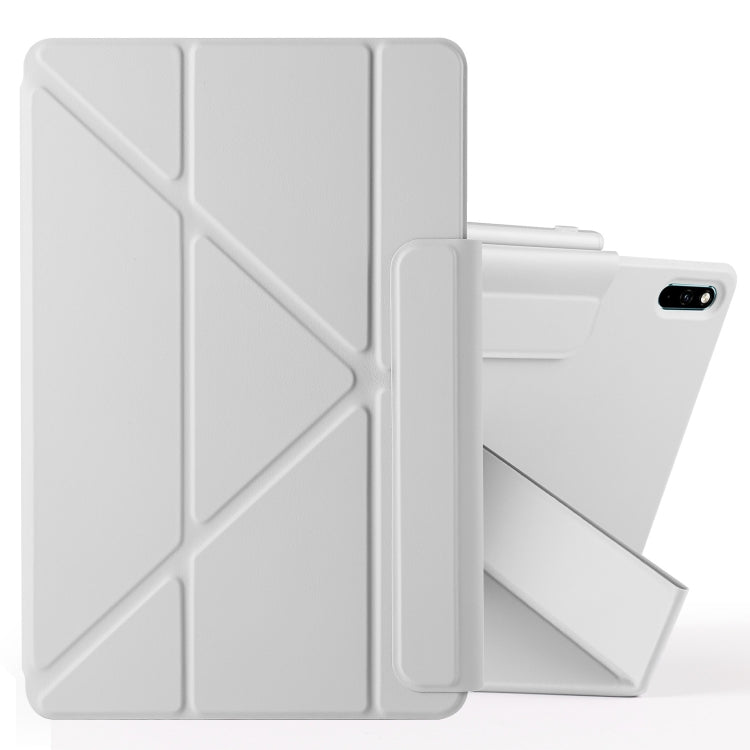 For Huawei MatePad 11 2021 Fixed Buckle Magnetic Deformation Leather Tablet Case(Grey) - free shipping - PMC TechLife - Order now!