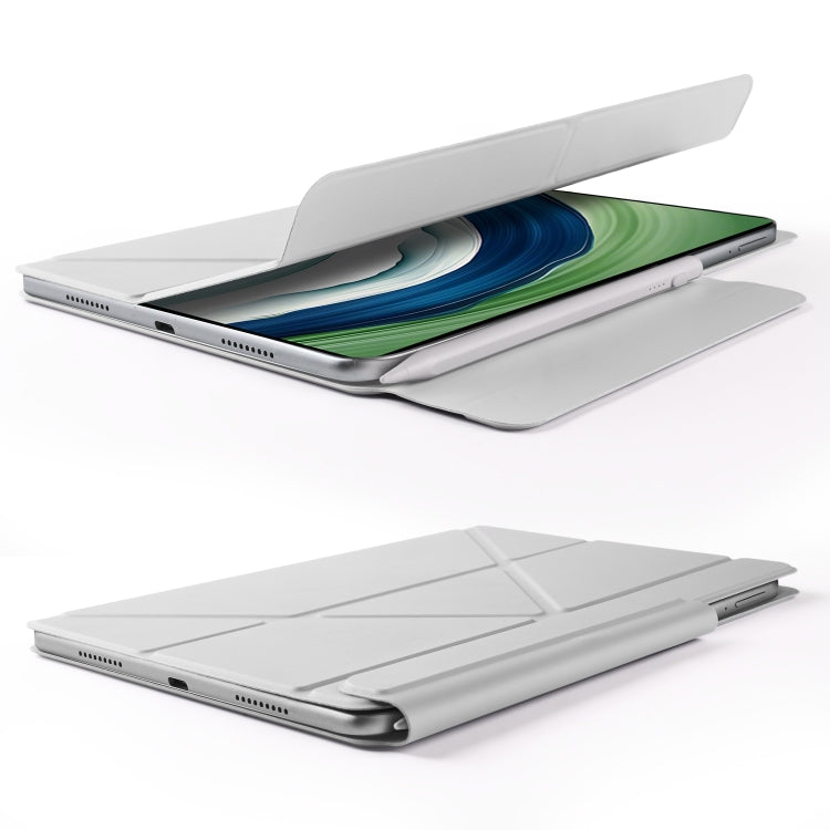 For Huawei MatePad Pro 13.2 2023 Fixed Buckle Magnetic Deformation Leather Tablet Case(Grey) - Huawei by PMC TechLife | Online Shopping South Africa | PMC TechLife | Buy Now Pay Later Mobicred