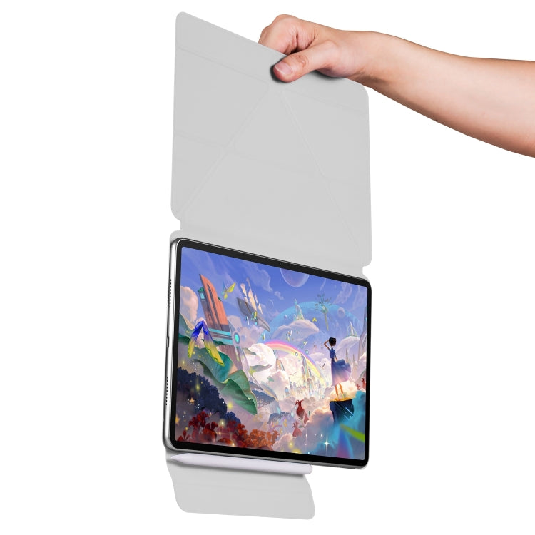 For Huawei MatePad Air 12 2024 Fixed Buckle Magnetic Deformation Leather Tablet Case(Grey) - Huawei by PMC TechLife | Online Shopping South Africa | PMC TechLife | Buy Now Pay Later Mobicred