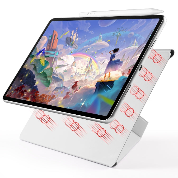For Huawei MatePad Air 12 2024 Fixed Buckle Magnetic Deformation Leather Tablet Case(Grey) - Huawei by PMC TechLife | Online Shopping South Africa | PMC TechLife | Buy Now Pay Later Mobicred