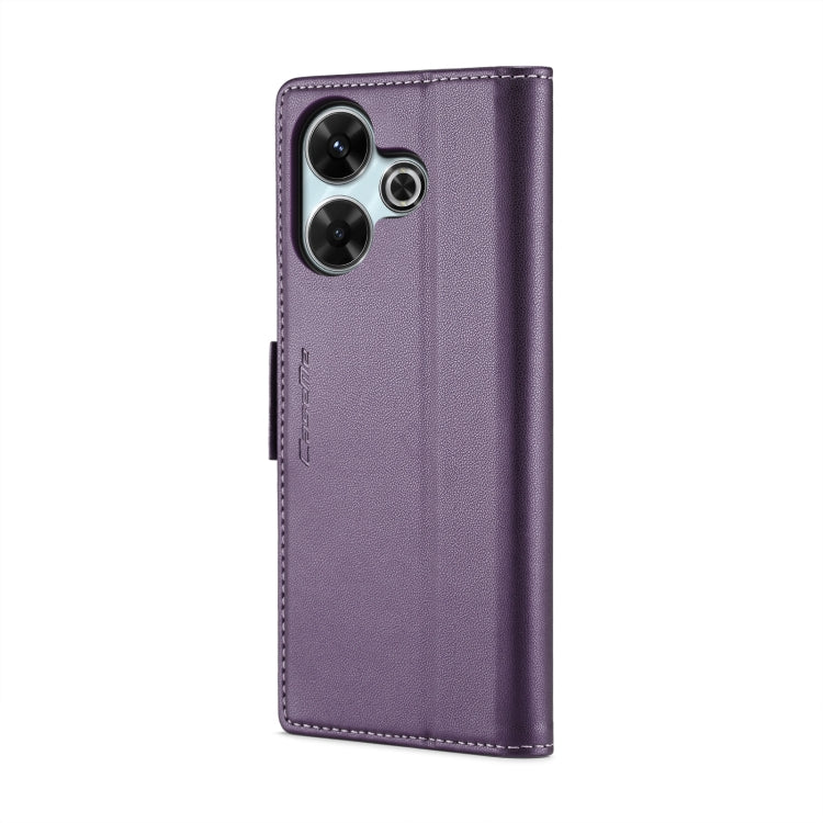 For Redmi 13 CaseMe 023 Butterfly Buckle Litchi Texture RFID Anti-theft Leather Phone Case(Pearly Purple) - Redmi 13 Cases by CaseMe | Online Shopping South Africa | PMC Jewellery | Buy Now Pay Later Mobicred