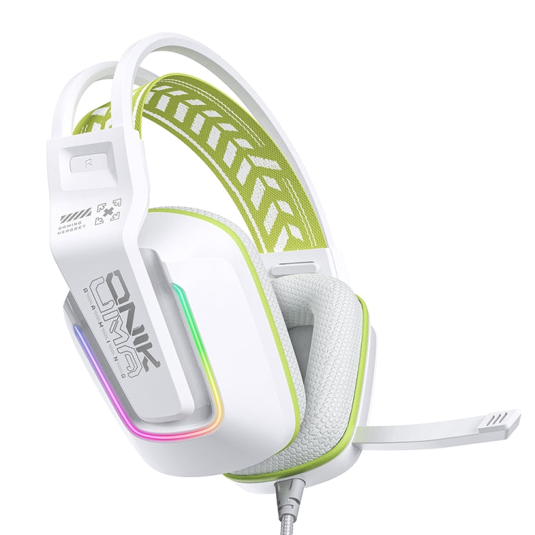 ONIKUMA X13 RGB Colorful Lighting Wired Gaming Headset with Microphone, Length:2.2m(White) - Multimedia Headset by ONIKUMA | Online Shopping South Africa | PMC Jewellery | Buy Now Pay Later Mobicred