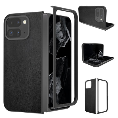 For Google Pixel 9 Pro Fold PU Leather Black Frame Full Coverage Phone Case(Black) - Google Cases by PMC Jewellery | Online Shopping South Africa | PMC Jewellery | Buy Now Pay Later Mobicred