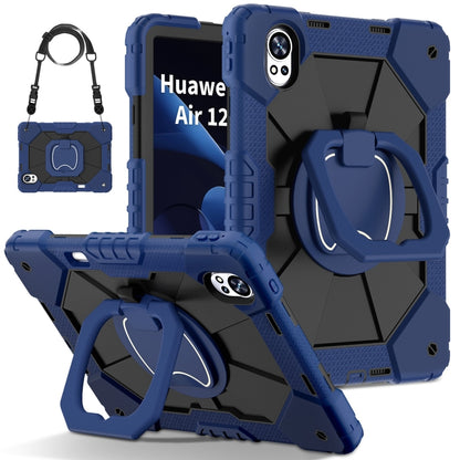 For Huawei MatePad Air 12 2024 Contrast Color Robot Silicone Hybrid PC Tablet Case(Navy Black) - Huawei by PMC Jewellery | Online Shopping South Africa | PMC Jewellery | Buy Now Pay Later Mobicred