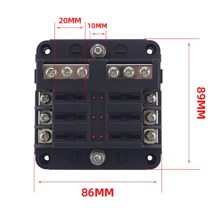 6 Way Fuse Block with 24pcs Fuses and 12pcs Terminals - free shipping - PMC Jewellery - Order now!