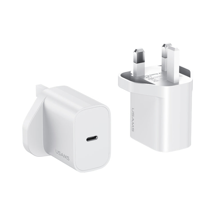 USAMS CC227 20W Fast Charging Charger Set, USB-C / Type-C to 8 Pin(UK Plug) - Multifunction Charger by USAMS | Online Shopping South Africa | PMC Jewellery | Buy Now Pay Later Mobicred