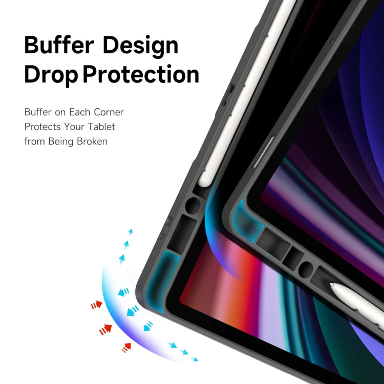 For Samsung Galaxy Tab S9+ / S9 FE+ DUX DUCIS Magi Series Smart Leather Tablet Case(Grey) - free shipping - PMC Jewellery - Order now!