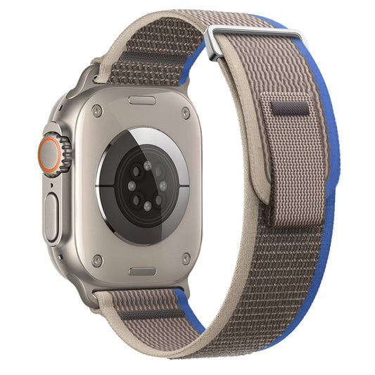 For Apple Watch Ultra 2 49mm Dual-Section Loop Nylon Watch Band(Blue Grey) - Watch Bands by PMC Jewellery | Online Shopping South Africa | PMC Jewellery | Buy Now Pay Later Mobicred