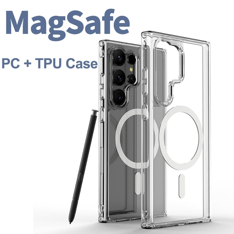 For Samsung Galaxy S24 Ultra 5G ViLi MAG-C Series MagSafe Magnetic PC + TPU Phone Case(Transparent) - Galaxy S24 Ultra 5G Cases by ViLi | Online Shopping South Africa | PMC Jewellery | Buy Now Pay Later Mobicred