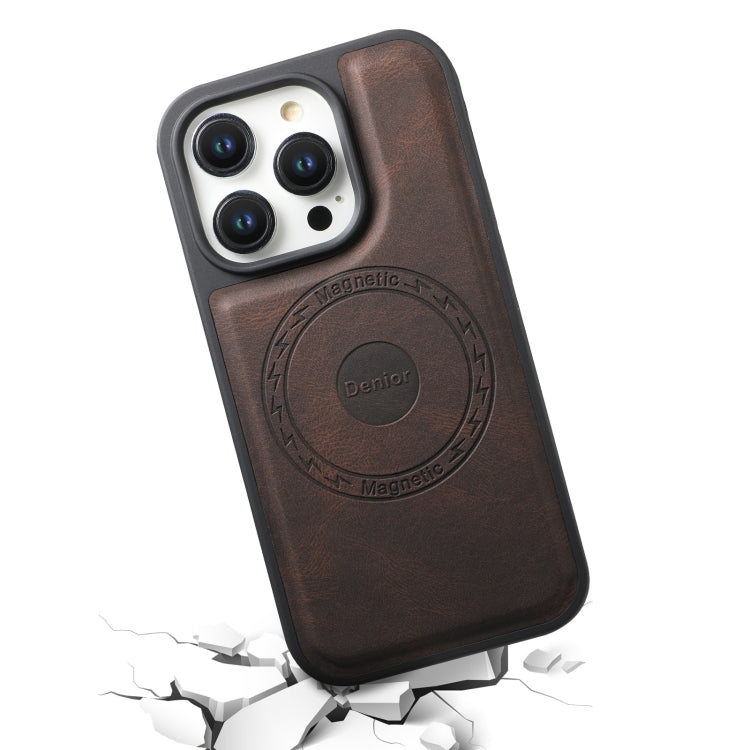 For iPhone 16 Denior A13 Skin Feel MagSafe Phone Case(Brown) - free shipping - PMC Jewellery - Order now!