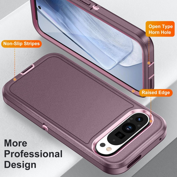 For Google Pixel 9 Life Waterproof Rugged PC + Silicone Phone Case(Purple + Pink) - Google Cases by PMC TechLife | Online Shopping South Africa | PMC TechLife | Buy Now Pay Later Mobicred