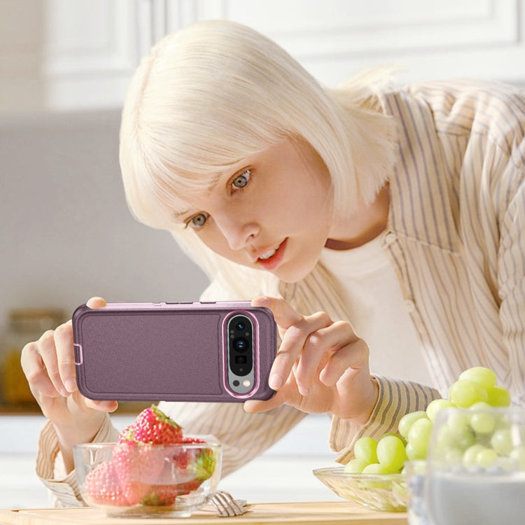 For Google Pixel 9 Life Waterproof Rugged PC + Silicone Phone Case(Purple + Pink) - Google Cases by PMC TechLife | Online Shopping South Africa | PMC TechLife | Buy Now Pay Later Mobicred