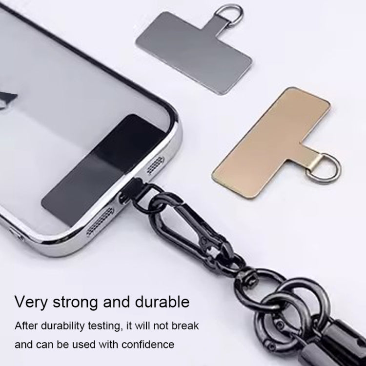 Rectangle Metal Mobile Phone Lanyard Fixing Gasket(Black) - Lanyards & Wrist Straps by PMc TechLife | Online Shopping South Africa | PMc TechLife | Buy Now Pay Later Mobicred