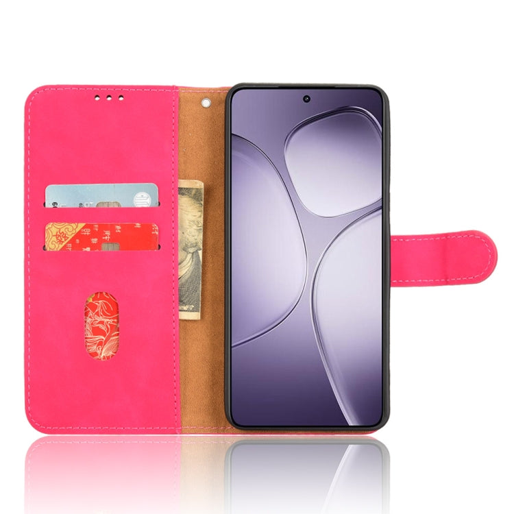 For Redmi K70 Ultra Skin Feel Magnetic Flip Leather Phone Case(Rose Red) - Xiaomi Cases by PMC Jewellery | Online Shopping South Africa | PMC Jewellery | Buy Now Pay Later Mobicred