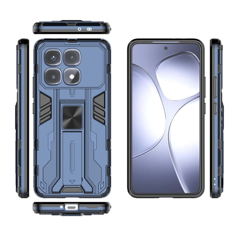 For Redmi K70 Ultra 5G Global Supersonic PC + TPU Holder Phone Case(Blue) - Xiaomi Cases by PMC Jewellery | Online Shopping South Africa | PMC Jewellery | Buy Now Pay Later Mobicred