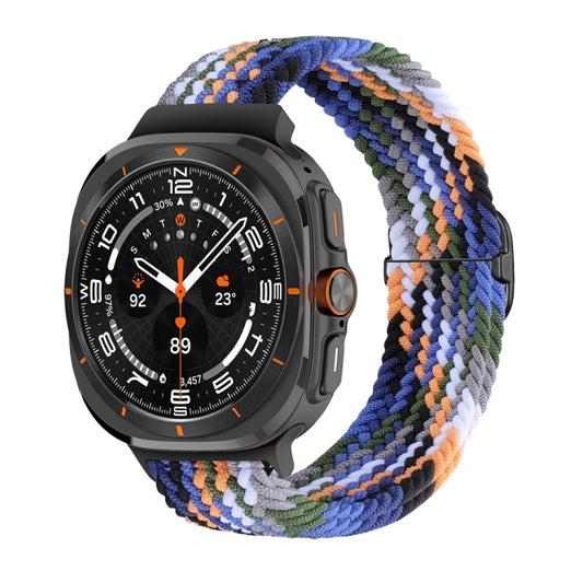 For Samsung Galaxy Watch Ultra 47mm Slide Buckle Nylon Braided Watch Band(Denim Color) - Watch Bands by PMC Jewellery | Online Shopping South Africa | PMC Jewellery | Buy Now Pay Later Mobicred