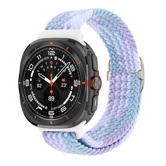 For Samsung Galaxy Watch Ultra 47mm Slide Buckle Nylon Braided Watch Band(Violets) - Watch Bands by PMC Jewellery | Online Shopping South Africa | PMC Jewellery | Buy Now Pay Later Mobicred