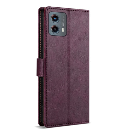 For Motorola Moto G Stylus 2024 N.BEKUS CSJ-P1 Solid Color Leather Phone Case(Wine Red) - Motorola Cases by N.BEKUS | Online Shopping South Africa | PMC Jewellery | Buy Now Pay Later Mobicred