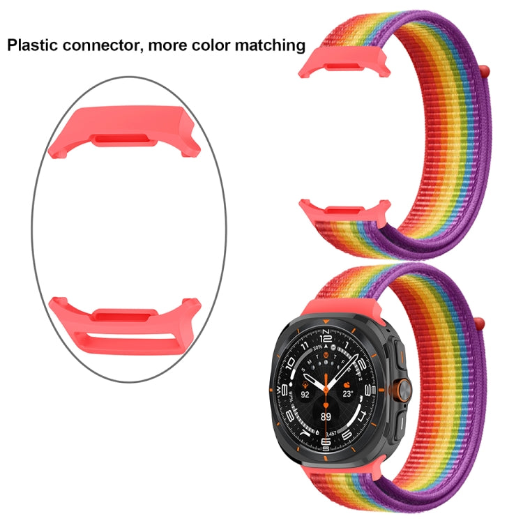 For Samsung Galaxy Watch Ultra 47mm Plastic Connector Nylon Loop Watch Band(Unity Mosaic) - Watch Bands by PMC Jewellery | Online Shopping South Africa | PMC Jewellery | Buy Now Pay Later Mobicred