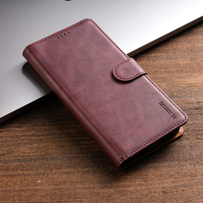 For OPPO Reno11 F 5G N.BEKUS CSJ-P1 Solid Color Leather Phone Case(Wine Red) - Reno11 F Cases by N.BEKUS | Online Shopping South Africa | PMC Jewellery | Buy Now Pay Later Mobicred