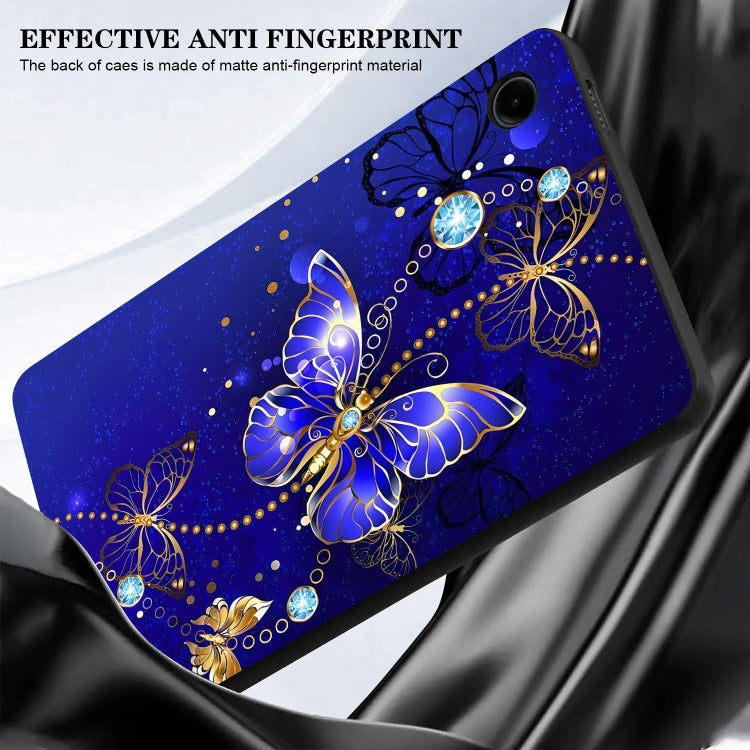 For Samsung Galaxy Tab S9 / S9 FE Color Painting Pattern Smart Tablet TPU Case(Blue Butterfly) - Galaxy Tab S9 Cases by PMC Jewellery | Online Shopping South Africa | PMC Jewellery | Buy Now Pay Later Mobicred