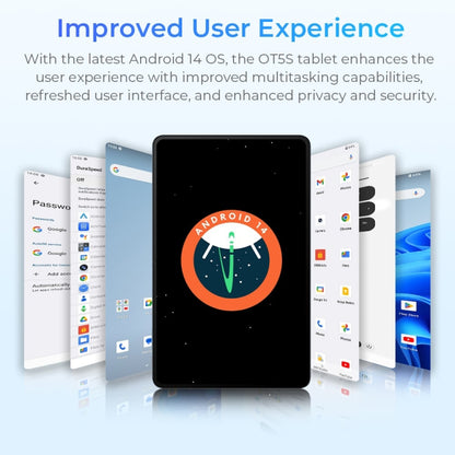 [HK Warehouse] OUKITEL OT5S Tablet PC 12 inch 2.4K Screen, 6GB+256GB, Android 14 Unisoc Tiger T606 Octa Core, Support Dual SIM 4G Network, EU Plug(Blue) - Other by OUKITEL | Online Shopping South Africa | PMC Jewellery | Buy Now Pay Later Mobicred