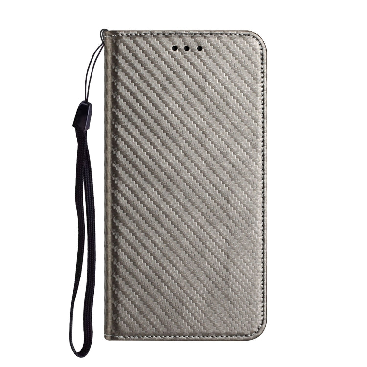 For iPhone 16 Pro Carbon Fiber Texture Magnetic Flip Leather Phone Case(Grey) - iPhone 16 Pro Cases by PMC Jewellery | Online Shopping South Africa | PMC Jewellery | Buy Now Pay Later Mobicred