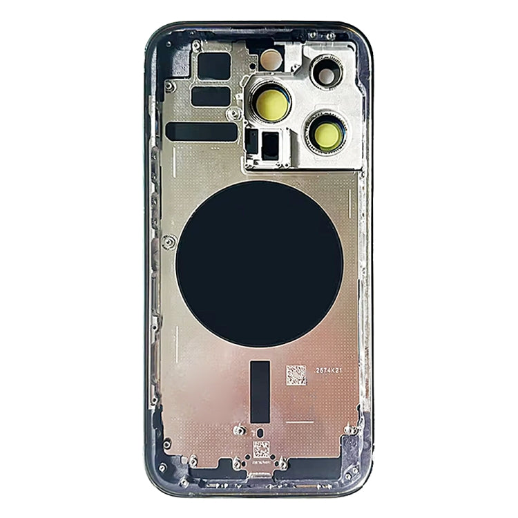 For iPhone 14 Pro Battery Back Cover with Side Keys & Card Tray, Version:US Version(Black) - free shipping - PMC Jewellery - Order now!