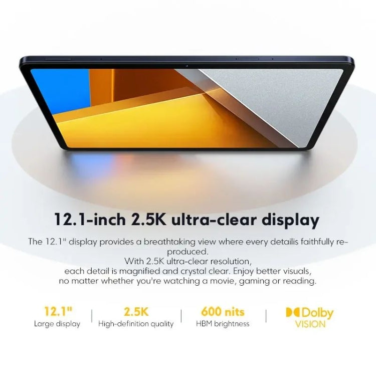 [HK Warehouse] Xiaomi Poco Pad 12.1 inch Tablet PC Global, 8GB+256GB, HyperOS Qualcomm Snapdragon 7s Gen2 Octa Core, 10000mAh Battery(Gray) - Other by Xiaomi | Online Shopping South Africa | PMC Jewellery | Buy Now Pay Later Mobicred