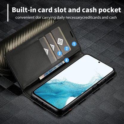 For Samsung Galaxy S24 FE 5G LC.IMEEKE Carbon Fiber Leather Phone Case(Horizontal Black) - Galaxy S24 FE 5G Cases by LC.IMEEKE | Online Shopping South Africa | PMC Jewellery | Buy Now Pay Later Mobicred