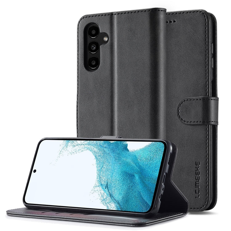 For Samsung Galaxy S24 FE 5G LC.IMEEKE Calf Texture Leather Phone Case(Black) - free shipping - PMC Jewellery - Order now!