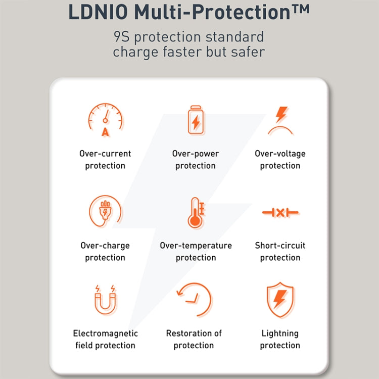 LDNIO Q229 QC3.0 / PD20W USB + Type-C Fast Charger with 1m USB to Micro USB Cable, Plug Type:EU Plug(White) - free shipping - PMC TechLife - Order now!
