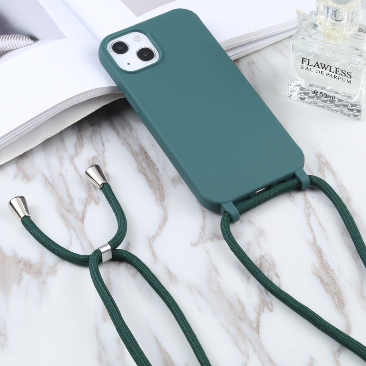 For iPhone 16 Pro Candy Colors TPU Protective Phone Case with Lanyard (Dark Green) - iPhone 16 Pro Cases by PMC TechLife | Online Shopping South Africa | PMC TechLife | Buy Now Pay Later Mobicred