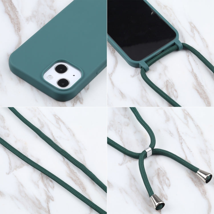 For iPhone 16 Pro Candy Colors TPU Protective Phone Case with Lanyard (Dark Green) - iPhone 16 Pro Cases by PMC TechLife | Online Shopping South Africa | PMC TechLife | Buy Now Pay Later Mobicred