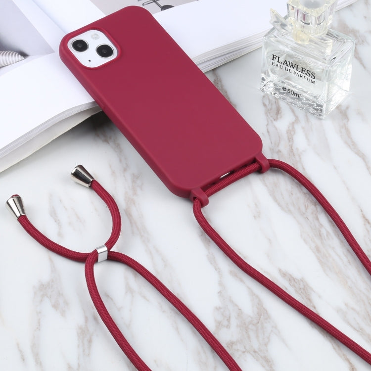 For iPhone 16 Pro Candy Colors TPU Protective Phone Case with Lanyard (Red) - free shipping - PMC TechLife - Order now!