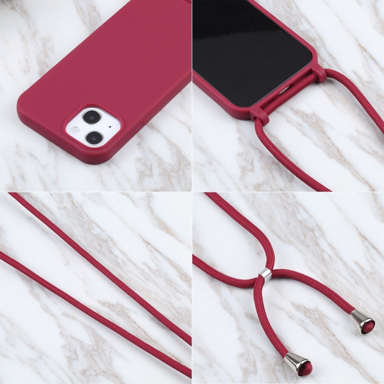 For iPhone 16 Pro Candy Colors TPU Protective Phone Case with Lanyard (Red) - free shipping - PMC TechLife - Order now!