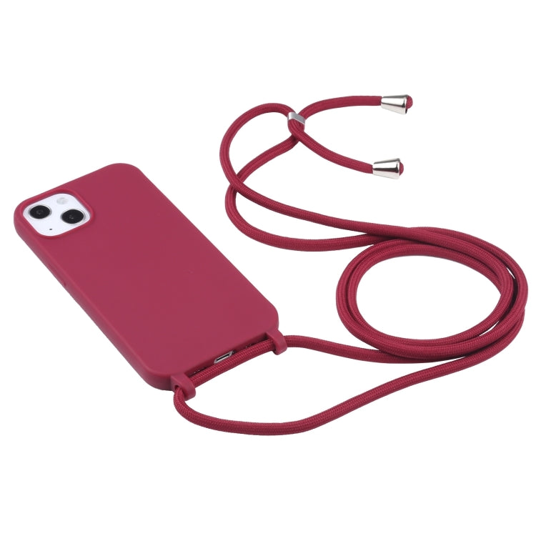 For iPhone 16 Plus Candy Colors TPU Protective Phone Case with Lanyard(Red) - iPhone 16 Plus Cases by PMC Jewellery | Online Shopping South Africa | PMC Jewellery | Buy Now Pay Later Mobicred