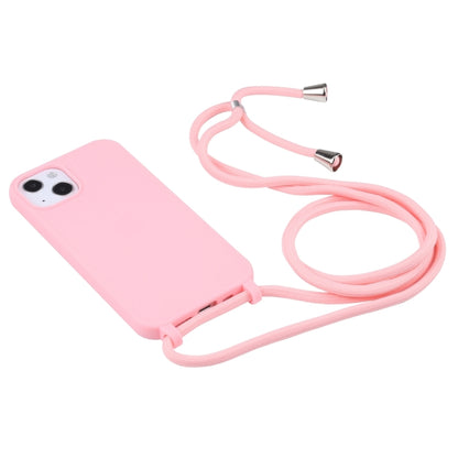 For iPhone 16 Candy Colors TPU Protective Phone Case with Lanyard(Pink) - iPhone 16 Cases by PMC Jewellery | Online Shopping South Africa | PMC Jewellery | Buy Now Pay Later Mobicred