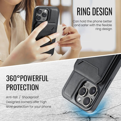 For iPhone 14 Plus DG.MING K1 MagSafe Detachable Wallet RFID Back Cover Phone Case(Black) - iPhone 14 Plus Cases by DG.MING | Online Shopping South Africa | PMC Jewellery | Buy Now Pay Later Mobicred