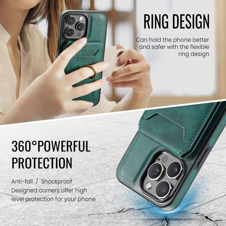 For iPhone 13 Pro Max DG.MING K1 MagSafe Detachable Wallet RFID Back Cover Phone Case(Green) - iPhone 13 Pro Max Cases by DG.MING | Online Shopping South Africa | PMC Jewellery | Buy Now Pay Later Mobicred