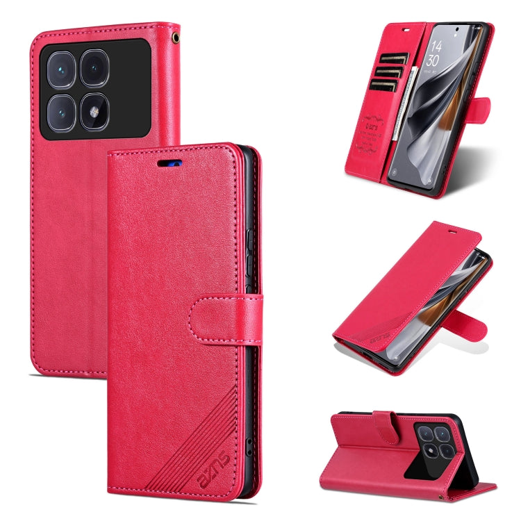 For Redmi K70 Ultra AZNS Sheepskin Texture Flip Leather Phone Case(Red) - Xiaomi Cases by AZNS | Online Shopping South Africa | PMC Jewellery | Buy Now Pay Later Mobicred