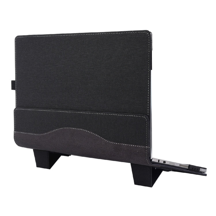 For MicroSoft Surface Laptop 15 inch Leather Laptop Shockproof Protective Case with Stand(Black) - 15 inch by PMC Jewellery | Online Shopping South Africa | PMC Jewellery | Buy Now Pay Later Mobicred