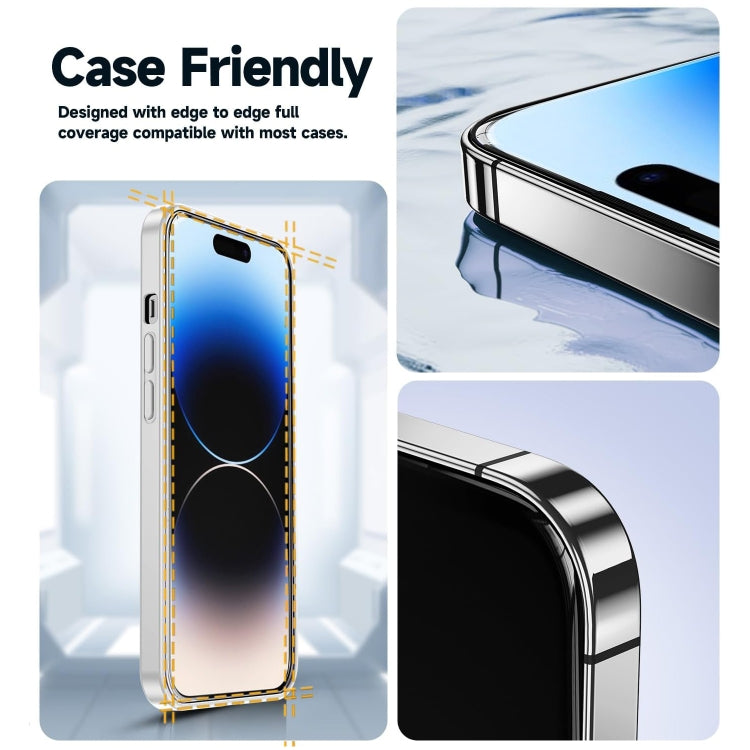 For iPhone 16 Pro LK Easy Install HD Tempered Glass Film(Black) - iPhone 16 Pro Tempered Glass by PMC Jewellery | Online Shopping South Africa | PMC Jewellery | Buy Now Pay Later Mobicred