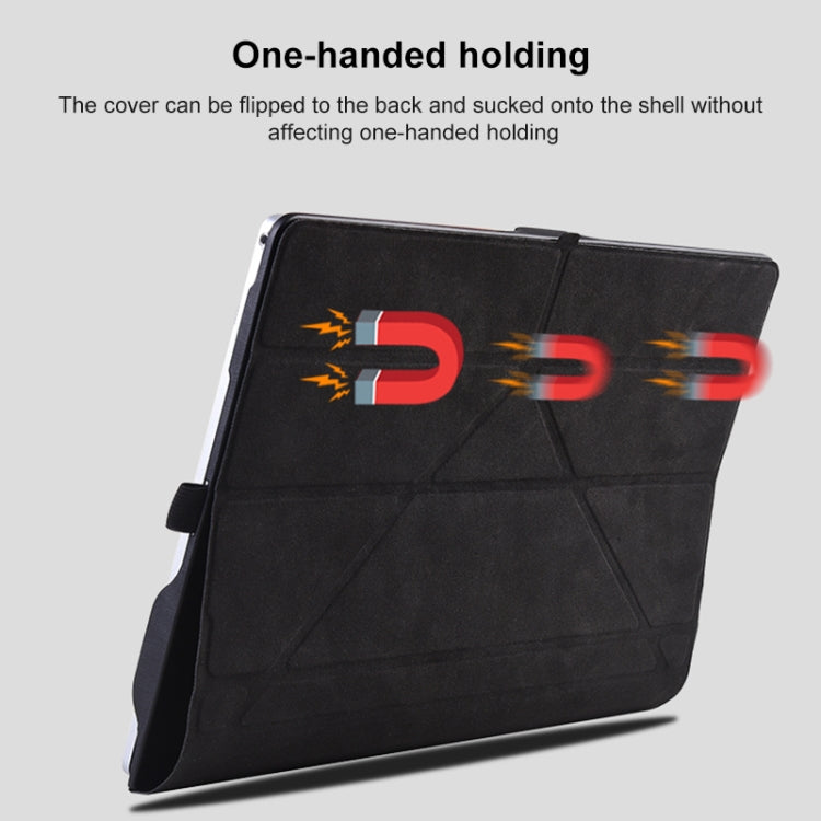 For Microsoft Surface Book 3 / 2 / 1 15 inch Deformation All-inclusive Leather Laptop Case(Black) - free shipping - PMC Jewellery - Order now!