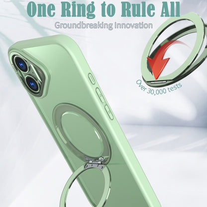 For iPhone 16 Plus Wing Series MagSafe Magnetic Ring Holder Phone Case(Avocado Green) - iPhone 16 Plus Cases by PMC Jewellery | Online Shopping South Africa | PMC Jewellery | Buy Now Pay Later Mobicred