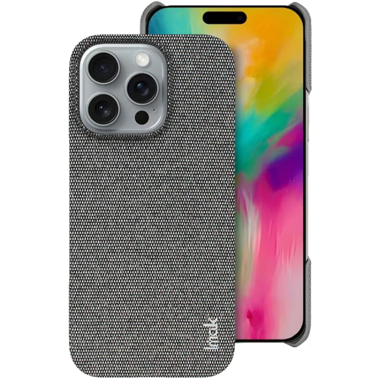 For iPhone 16 Pro imak Ruiyi Series Cloth Texture PU + PC Phone Case(Dark Grey) - iPhone 16 Pro Cases by imak | Online Shopping South Africa | PMC Jewellery | Buy Now Pay Later Mobicred