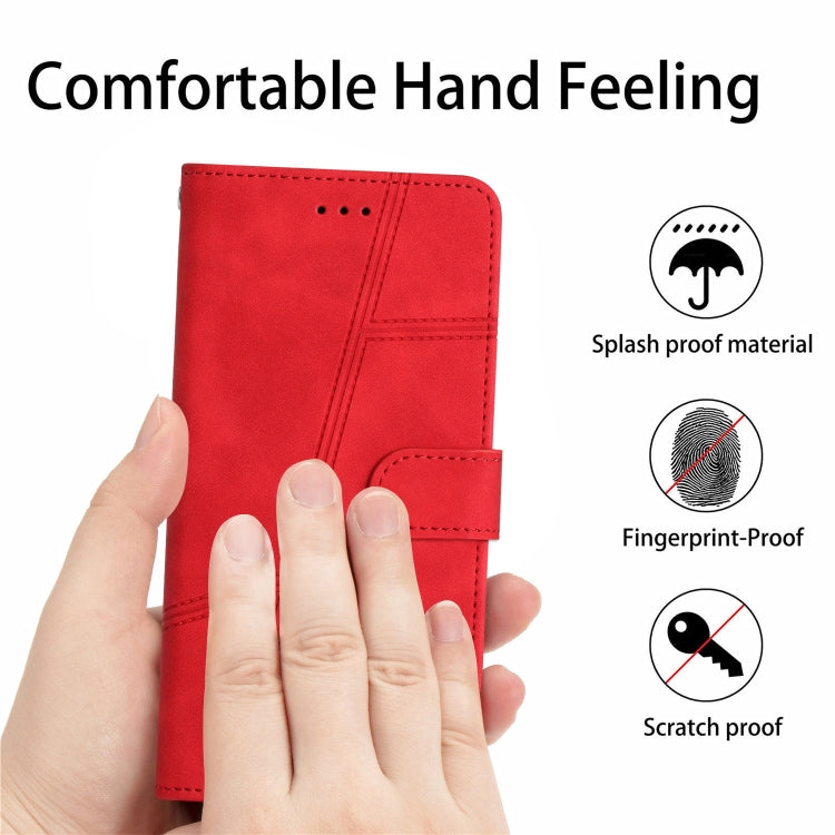 For iPhone 16 Skin-feel Stitching Leather Phone Case(Red) - iPhone 16 Cases by PMC Jewellery | Online Shopping South Africa | PMC Jewellery | Buy Now Pay Later Mobicred