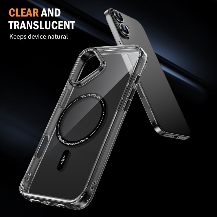 For iPhone 16 Plus Airbag Magsafe PC Hybrid TPU Phone Case(Clear Black) - iPhone 16 Plus Cases by PMC Jewellery | Online Shopping South Africa | PMC Jewellery | Buy Now Pay Later Mobicred